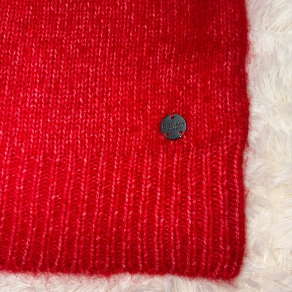 BRUMS MILANO Vibrant Red Crew Neck Sweater, cropped, made in Italy🇮🇹, size 14 /S - Picture 3 of 12